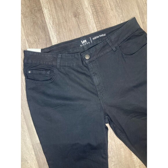 NWT Lee Women's 24W P Regular Fit Boot Cut Mid Rise Black Jeans Stretch New - Picture 5 of 7